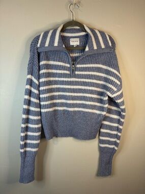 Pink Rose Berkley Quarter Zip Sweater Large